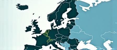 Map representing pan-European coverage